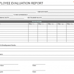 New Employee Evaluation Report