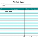 Petty Cash Register