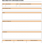 Record of conversation