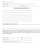Resource Receipt Form