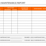 Shutdown maintenance report