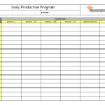 Daily Production Program