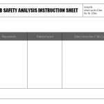 Job Safety analysis instruction sheet