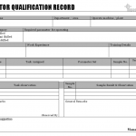 Operator Qualification Record