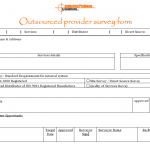 Outsourced Provider Survey Form