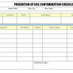 prevention of soil contamination checklist