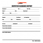 Dispatch clearance report
