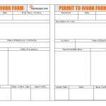 Permit to work form template