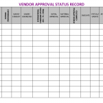 Vendor approval status record