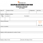 Discipline Documentation form