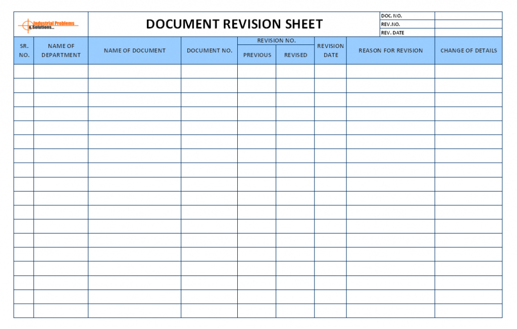 Document revision & distribution