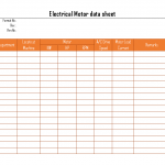 Electrical motor data sheet