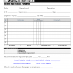 Employee Probation Form