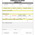 Hydrostatic test Report