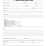 Inspection Permit form