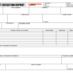 Internal audit deviation report