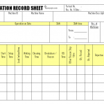Machine observation record sheet