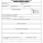 Manpower requisition form