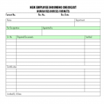 New employee incoming checklist