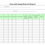 Nonconforming material report