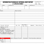 Information technology internal audit report