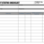 Product status checklist