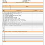 Quality inspection history record checklist