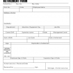 Employee Retirement form