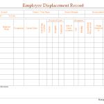 Employee displacement record