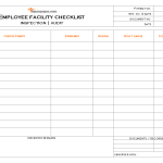 Employee facility checklist