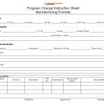 Program change instruction sheet