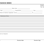 Maintenance memo