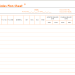 Weekly sales plan sheet