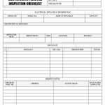 Electrical appliances inspection checklist