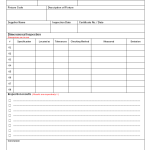 Fixture inspection report