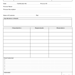 Process certification report