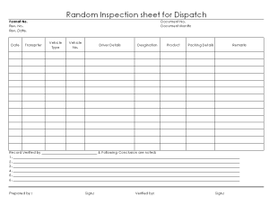 Random Audit Form Laboratory sample audit process