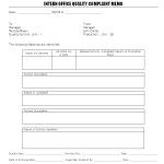 Intern office quality complaint memo