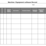 Machine / equipment software record