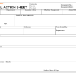 Remedial action sheet