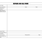 Repairs job call form