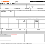 Shift handover form