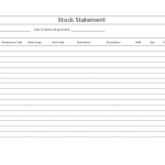 Stock statement