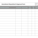 Amendment requisition & approval form