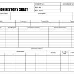 Calibration history sheet