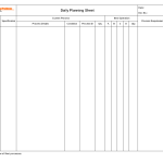 Daily planning sheet