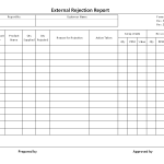 External Rejection report