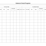 Material Detail register