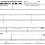 Software maintenance & Control form