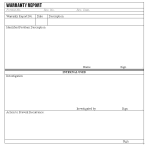 Warranty Report